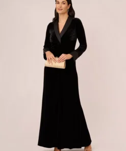 Black Velvet Maxi Dress